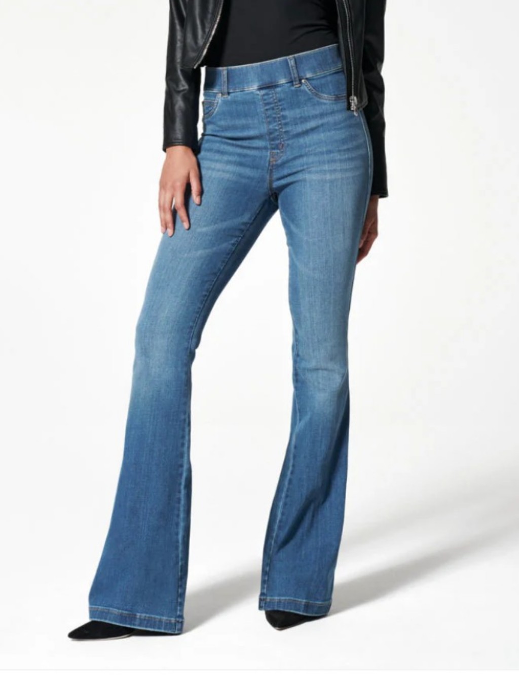 New Spanx Spanxshape Everywear Flare Jeans Vintage Indigo Sz Large Tall